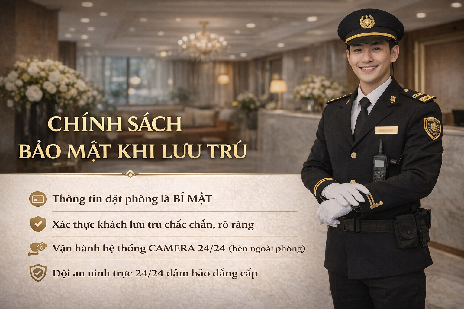Chính sách bảo mật khi lưu trú